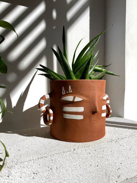 NOODLE  TERRA  // Seramik Saksı • Vazo