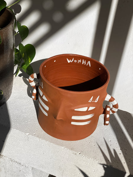 NOODLE  TERRA  // Seramik Saksı • Vazo